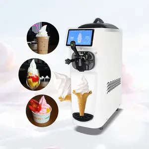 At Home New Original To Buy Commercial Korean Double Compressor Coffee Shop Ice Cream Machine