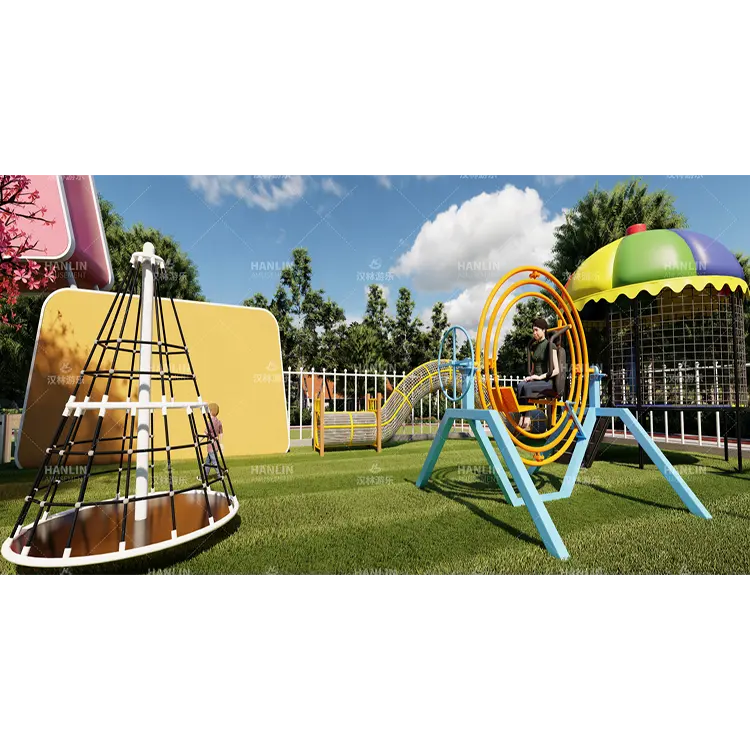 Hanlin Design Commerciële Buitenspeeltuin Klimmen Speeltuin Net Touw Klimmer Fabriek Aangepaste Kinderen Outdoor Pretpark