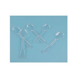1021-1 Wholesale disposable clear plastic spoons custom different styles of ice cream cake spoon