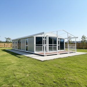 Maison conteneur préfabriquée <span class=keywords><strong>mobile</strong></span> et extensible sur mesure de 20, 30 ou 40 pieds, avec salle de bain et cuisine, pour logement secondaire ou maison portable - Product Image 1