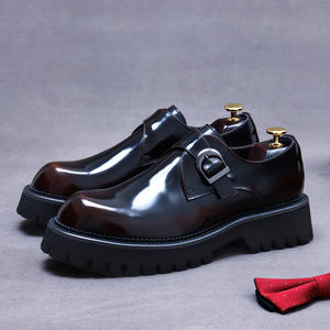 Chaussures habillées de créateur pour hommes en cuir de vachette de première qualité, antidérapantes, confortables, à lacets, bout pointu, légères et respirantes - Product Image 3