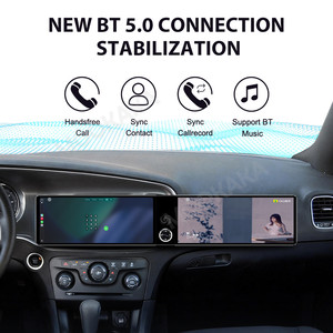 Autoradio MOOKAKA double écran 12,3 pouces pour <span class=keywords><strong>Dodge</strong></span> <span class=keywords><strong>Charger</strong></span>/Challenger 2011-2014, Android GPS, CarPlay sans fil, écran interactif - Product Image 3
