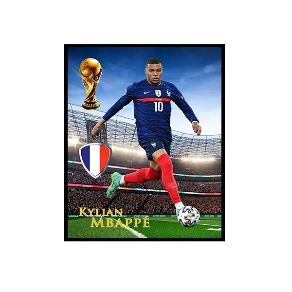 RTS водонепроницаемый, легко устанавливаемый, 3d спортивный постер футбольного игрока, 3D постер, линзовидный постер с металлической рамкой