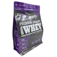 500g 1kg fond plat refermable Ziplock feuille d'aluminium en plastique protéine de lactosérum poudre sac d'emballage