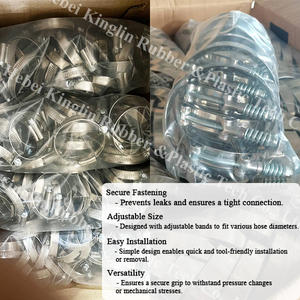 キングリン標準調整可能幅高負荷強力スロートフープ304 316ステンレス鋼Tボルトホースクランプスプリング付き - Product Image 3