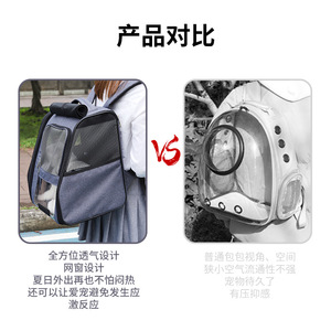 Anchong Pet <b>Backpack</b> Double Shoulder <b>Cat</b> Bag Breathable Mesh Portable For <b>Cats</b> And Dogs Under 15 Lbs - Product Image 4