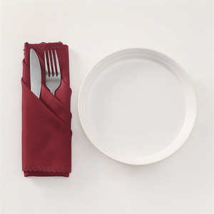 Serviettes de <span class=keywords><strong>table</strong></span> carrées en polyester en gros, durables, écologiques, personnalisées pour les banquets de mariage romantiques, la décoration de dîners d'hôtel - Product Image 3