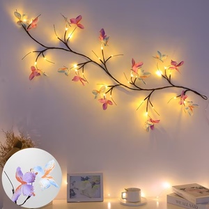 Luce LED Flessibile in PVC a Forma <span class=keywords><strong>di</strong></span> Rattan Alimentata via USB, Lampada a Ramo d'Albero Fai-da-Te per Decorazioni Natalizie, Illuminazione d'Ambiente per Casa, Pareti e Finestre - Product Image 5