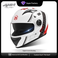Casque intégral unisexe toutes saisons universel pour moto électrique, certifié DOT, en polypropylène, modèle Custom AXK Fire Ant, pour le marché international