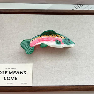 Большие заколки для волос Liwu Eco-Friendly в форме морской рыбы, дельфина, акулы, из ацетата, аксессуары для волос - Product Image 6