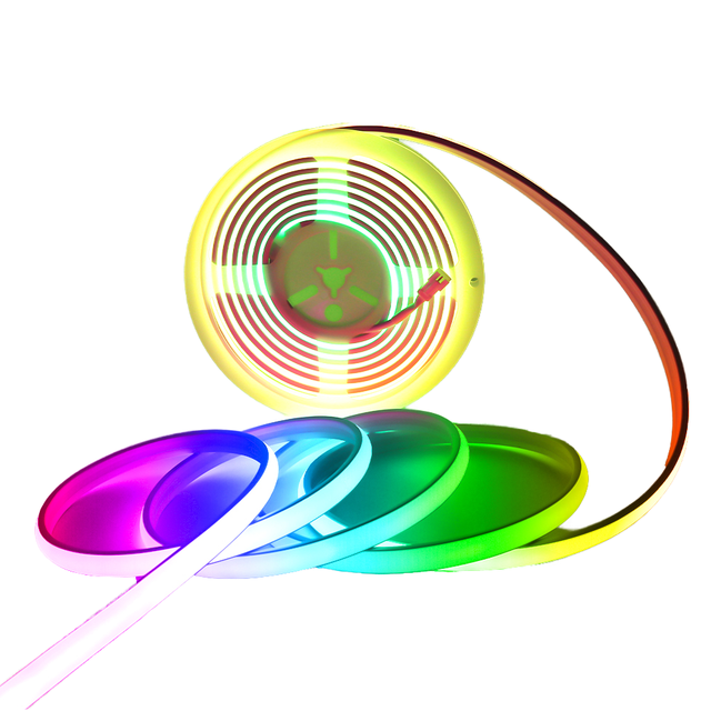 IP33 Addressable WS2811 RGB-IC COB LED Strip 24V /Wi-Fi Remote Control Dream Color FOB Garden Lighting