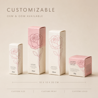 Boîte pliante en carton de luxe, emballage élégant pour flacon d'huile essentielle, fabricant de contenants haut de gamme pour crème pour le visage