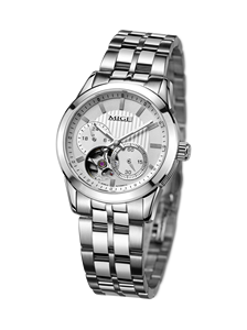 Reloj Mecánico Automático de Acero Inoxidable para Hombre MIGE, Esfera de Cristal Mineral Miyota, Caja de 40 mm, Correa de 20 mm, Cronógrafo, Lujo, Negocios - Product Image 1
