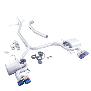 Système d'échappement complet GFC Factory Direct Sale Audi A5 A4 2.0T B9 B9.5 4WD avec tuyau avant + silencieux à soupape Catback et quatre embouts - Product Image 4