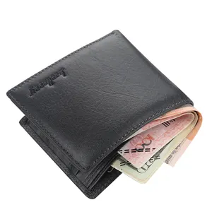 Boman high-quality leather blank thin card holder men slim leather bifold wallet