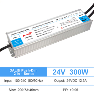 Driver LED Dimmable Sans Scintillement 300W CV DALI Push 2-en-1 100-240V/170-264VAC DC 24V 48V IP67 Étanche Alimentation LED Simple - Product Image 5