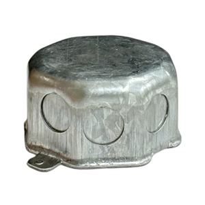Boîte de jonction en acier galvanisé octogonale de 2 pouces de profondeur, 1,6 mm d'épaisseur, avec découpes de 1/2 pouce - Product Image 3