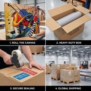 Pintura Artística en Lienzo, Pintada a Mano, Tamaño Personalizado, Diseño de Paisaje Hermoso, Pintura <span class=keywords><strong>al</strong></span> Óleo con Espátula Acrílica para Pared Interior - Product Image 6