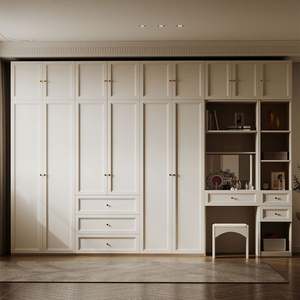 Luxury Solid Wood Bedroom Furniture Armoire Closet Systems <b>Organizers</b> with Shelves and Chest <b>Drawers</b> Wardrobe Cabinet - Product Image 2