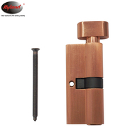 Cilindro de Cerradura de Embutir de Latón Sólido, Cilindro Europeo OEM Hyland de 80mm con Llave de un Lado y Pomo de Giro del Otro Lado