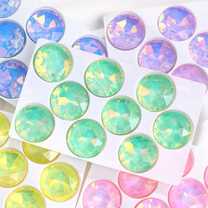 Xichuan Fábrica Personalizado K9 Gemstone Flower Point Voltar Strass Vidro Bling Opala Mocha Diamante Cristal Prego Encantos DIY Jóias - Product Image 5