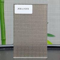 Panneau de verre décoratif ultra-clair à faible teneur en fer, double vitrage trempé, avec intercouche en maille or champagne, pour porte de placard coulissante