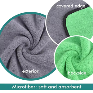 Asciugamani in Microfibra Personalizzabili <span class=keywords><strong>30x30</strong></span>, Resistenti, in Velluto Corallo per Pulizia Auto, Asciugamani Multiuso Super Assorbenti - Product Image 3