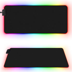 Alfombrilla de escritorio grande para <span class=keywords><strong>Gamer</strong></span>, alfombrilla de ratón RGB LED negra para teclado y ratón, <span class=keywords><strong>precio</strong></span> de fábrica - Product Image 2