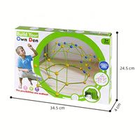 Kit de Construction de Fort pour Enfants : Tente de Jeu Intérieure DIY 3D avec Bâtons et Balles