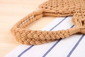 2024 printemps écologique femmes sacs à main grande capacité décontracté coton corde tissé sac à bandoulière évider macramé <span class=keywords><strong>plage</strong></span> sacs fourre-tout - Product Image 5