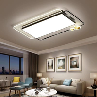 Plafonnier LED Moderne Nordique Double Carré en Fer Acrylique avec Design Encastré pour Salon Chambre et Couloir