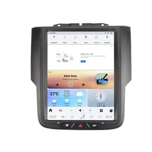 Vertikaler Bildschirm 10,5 Zoll Android 13 Auto Video DVD Radio Player für Dodge Ram Handbuch/Auto AC 2013-2018 mit GPS Carplay