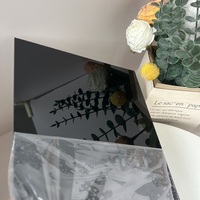 Feuille miroir acrylique brillante noire 4ft x 8ft 1mm 2mm 3mm 4mm 5mm avec/sans dos adhésif