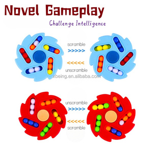 Bán buôn hai mặt ngón tay con quay hồi chuyển giải nén đồ chơi nhựa xoay hạt <span class=keywords><strong>Fidget</strong></span> Cube Giảm căng thẳng và tập trung đồ chơi - Product Image 3