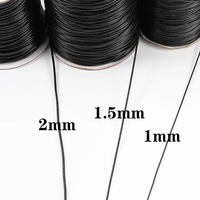 1-1.5-2MM coréen ciré coton ciré fil cordon chaîne sangle collier corde perle pour la fabrication de bijoux fil