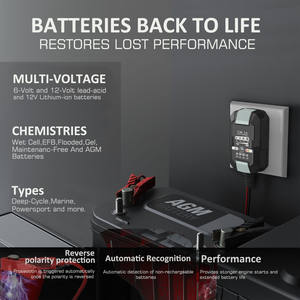 <span class=keywords><strong>Chargeur</strong></span> de <span class=keywords><strong>batterie</strong></span> intelligent 1A <span class=keywords><strong>Chargeur</strong></span> d'entretien de <span class=keywords><strong>batterie</strong></span> entièrement automatique 6V et 12V pour voiture, moto, camion, bateau - Product Image 4
