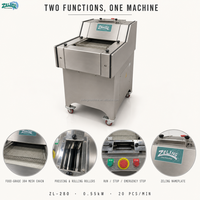 ZL-280 Mini Façonneuse à Pain Multifonction 0.55KW, Machine à Presser et Façonner la Pâte 1200g pour Toast, Hot-dogs, Boulangerie de Petite Taille