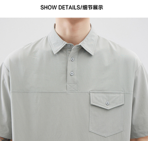 Chemise manches courtes respirante haute qualité coupe cintrée pour homme 90% Nylon 10% Spandex Piqué tricoté - Product Image 4