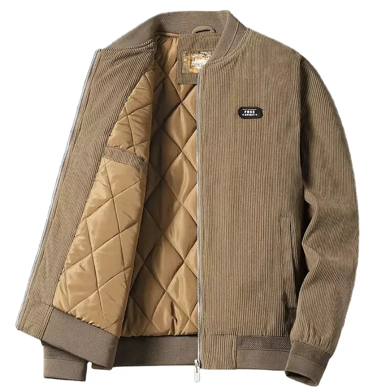 Customized Men's Top Coat 2023 New Corduroy Thickened Winter Men's Jacket