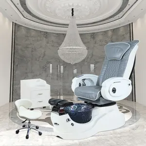 Luxury Modern europeia Mobília do Salão de Beleza Do Prego Pipeless Whirlpool Spa Do Pé Cadeira de Massagem Pedicure Manicure Elétrica