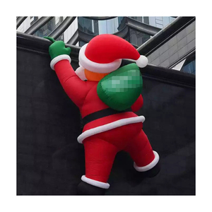 Tùy Chỉnh Xây Dựng Inflatable Leo Santa Với Quà Tặng Mall Chiếu Sáng CHA Santa Claus Cho Giáng Sinh - Product Image 6