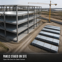 Matériaux de construction les plus vendus, plancher en métal galvanisé pour toiture et sol