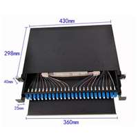 Ftbc-48 LC/Upc sc 96 Core 19'' 1U ODF 24 Ports 19 pouces Panneau de brassage 19 pouces Montage en rack Coulissant Cadre de distribution optique à fibres odf