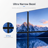 Écran d'affichage vidéo mural LCD commercial à cadre ultra-fin, écran d'affichage numérique avec rétroéclairage LED Full Array, luminosité 500 cd/m² pour