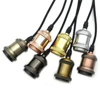 Support de Lampe Industriel Rétro Vintage en Aluminium pour Ampoule LED à Filament Edison E27 E26 avec Douille à Vis Edison