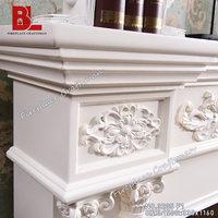 [ Direct Usine ] Cheminée Électrique Blanche en Bois Style Antique avec Manteau de Cheminée Intégré