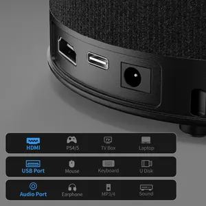 4K 1080P película inalámbrica inteligente Android WiFi video portátil Mini proyector LED portátil - Product Image 3