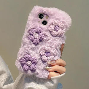 XP110 <span class=keywords><strong>Purple</strong></span> Plush Flower Telefon hülle Geeignet für iPhone 17PROMAX 16PLUS 15PRO 14 13 12 11 Neu - Product Image 2