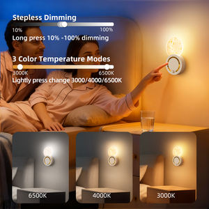 مصباح حائط ذكي بتصميم نورديك حديث قابل لإعادة الشحن عبر USB مع مستشعر حركة لاسلكي وإضاءة ليلية LED مغناطيسية للسرير - Product Image 4