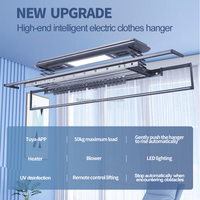 Séchoir à linge électrique rétractable intelligent TUYA WIFI pour balcon, support de plafond électrique, séchoir automatique chauffant pour intérieur